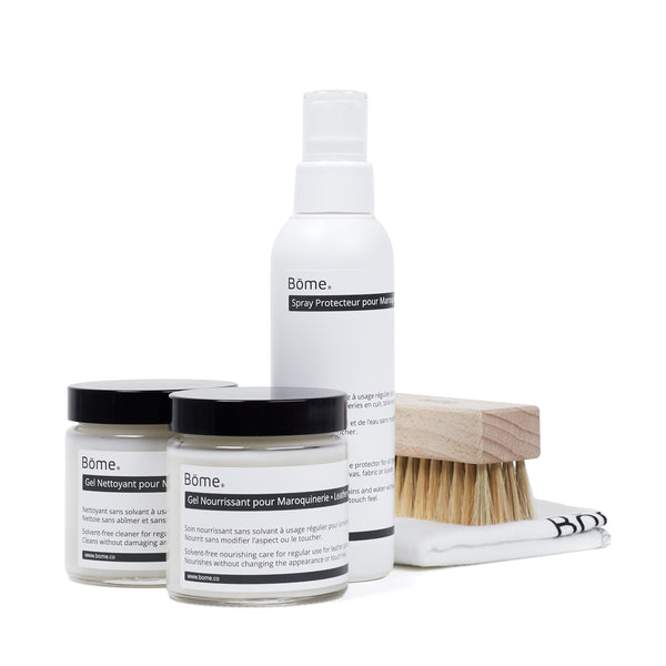 Kit complet pour nettoyer sac cuir et maroquinerie